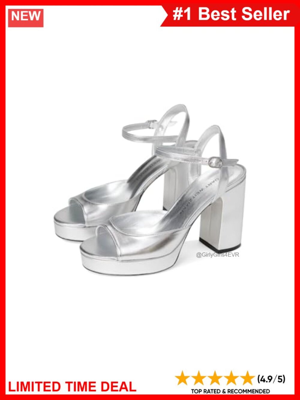 Stuart Weitzman Leather Platform Heeled Sandals Buckle Ankle Strap Open Toe